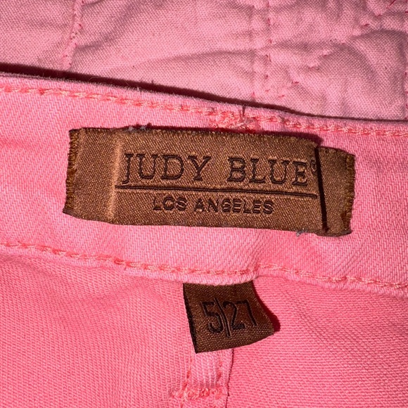 Judy Blue Pretty In Pink High Rise Cargo Straight Jeans - Picture 12 of 14